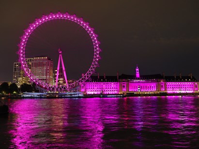 London Lights up Pink for our  2024 MoonWalkers and Volunteers!