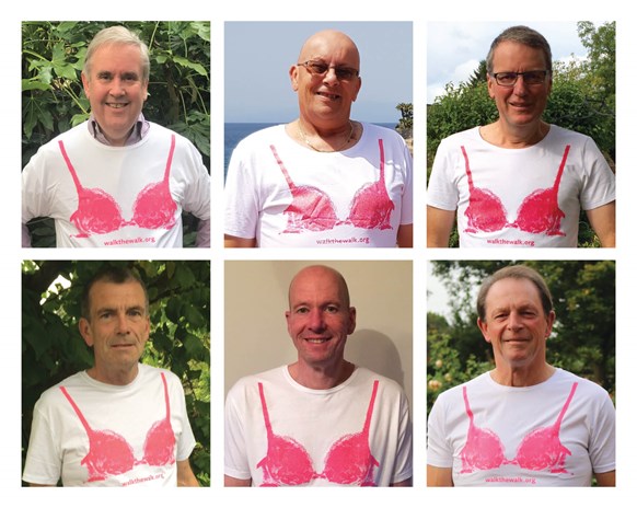 Six men who have all had breast cancer are telling their incredible stories this morning as a new survey shows more than half of men have never checked themselves for symptoms of breast cancer #MenGetBreastCancerToo! #BCAM 